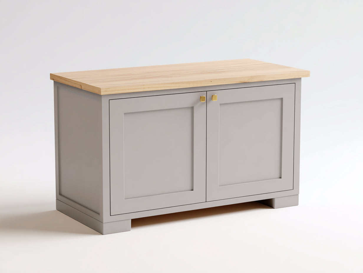 Sideboard Holzwerkstoff 100x40x70 cm Grau-Natur - moderner Stauraumschrank für Esszimmer