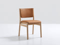 Esszimmerstühle Eichenholz Kunstleder 47x53x84 cm - Natur-Braun - Elegantes Komfortdesign