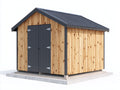 Gartenhäuser Holz 320x240x245 cm Natur-Grau für Garten - Landhausstil mit Doppeltür