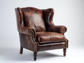Ohrensessel Kunstleder 86x82x108 cm - Braun - klassisches Design