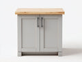 Sideboard Holzwerkstoff 90x40x85 cm grau-natur für Wohnzimmer - mit Holztischplatte und 2 Türen