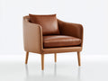 Esszimmerstühle Leder und Holz 76x72x84 cm - braun - für Esszimmer moderner Stil