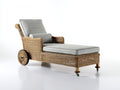 Sonnenliege Rattan 195x76x94 cm - Naturfarben-Grau - mobiles Gartendesign