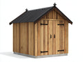 Gartenhäuser Holz 260x220x245 cm natur-schwarz für Garten - mit Satteldach und Doppeltür