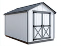 Gartenhäuser Holzoptik 300x240x245 cm - Weiß-Grau - Landhausstil mit Doppeltür
