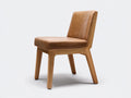 Esszimmerstühle Leder und Holz 50x56x86 cm - braun - für Esszimmer moderner Stil
