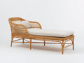 Sonnenliege Rattangeflecht 190x68x82 cm Natur-Beige - geschwungenes Design für Garten
